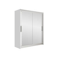 SCHWEBETÜRENSCHRANK Westa XI - Silberfarben/Weiß, Holzwerkstoff/Metall (150/200/58cm) - MIRJAN24