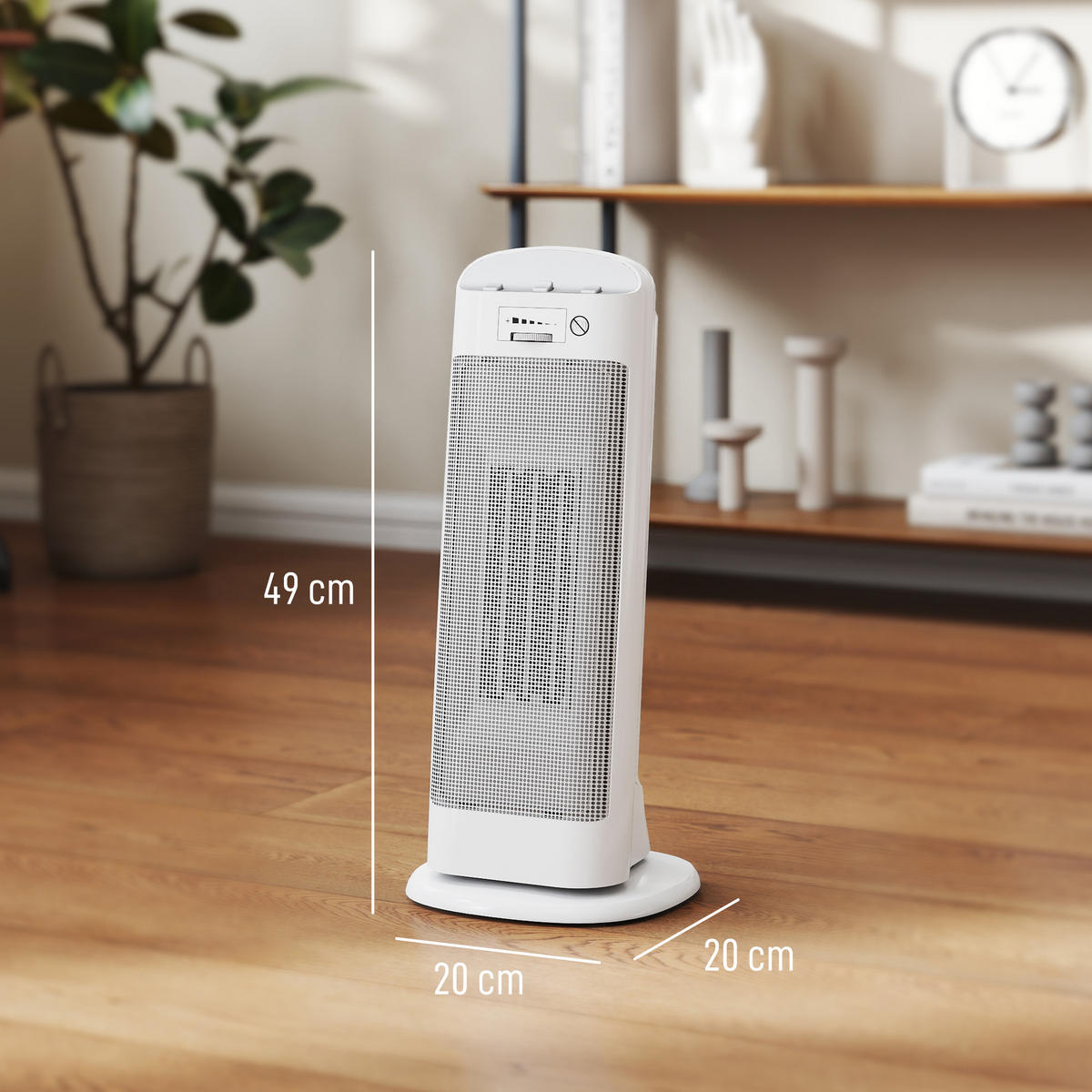 HEIZLÜFTER DE-17059 Keramik PTC 2000 W mit 4 Modi Weiß - Weiß, Kunststoff (20/49/20cm) - ComfortXL