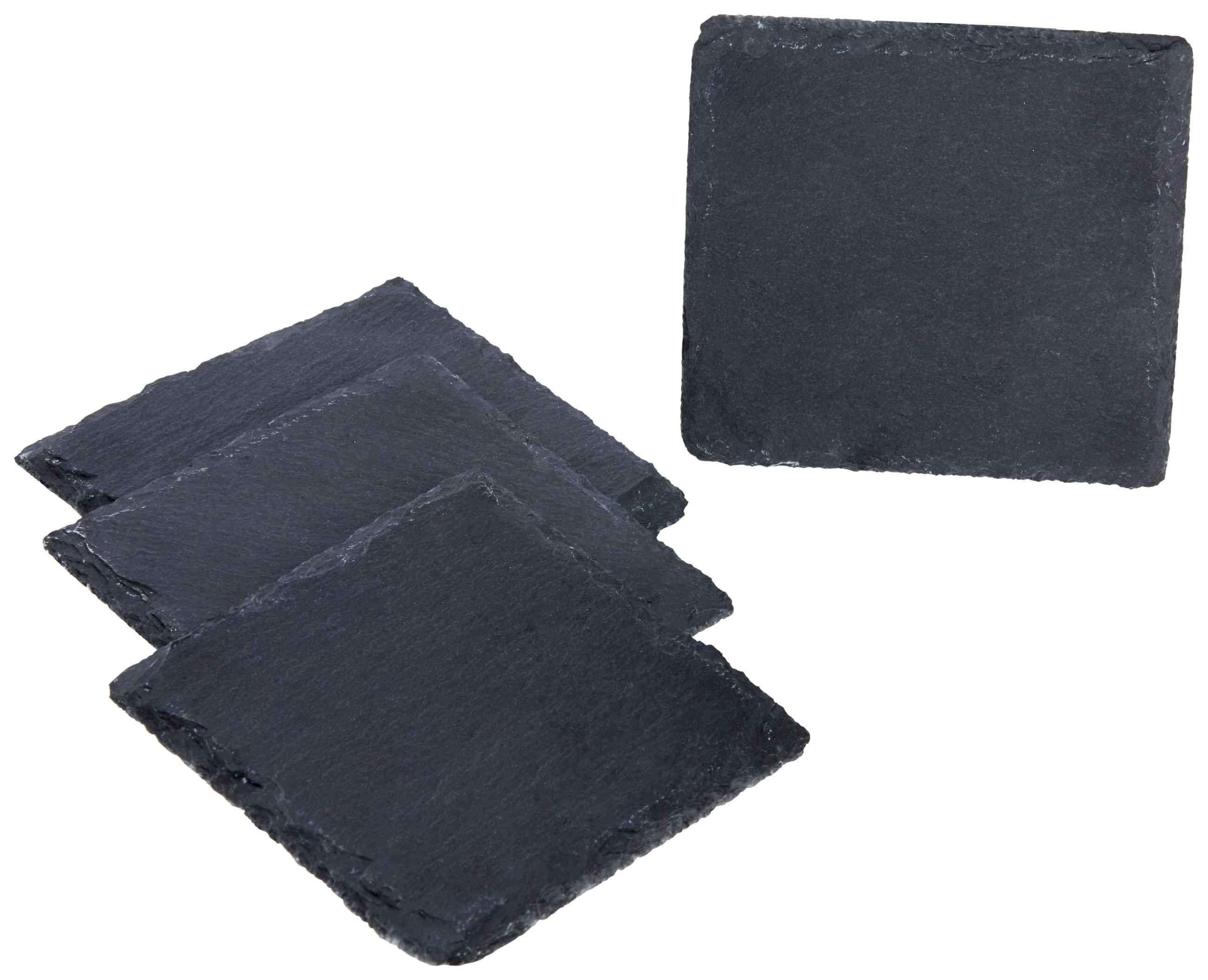 UNTERSETZERSET Stoney in Schwarz - Schwarz, Kunststoff (10/10cm) - Zandiara