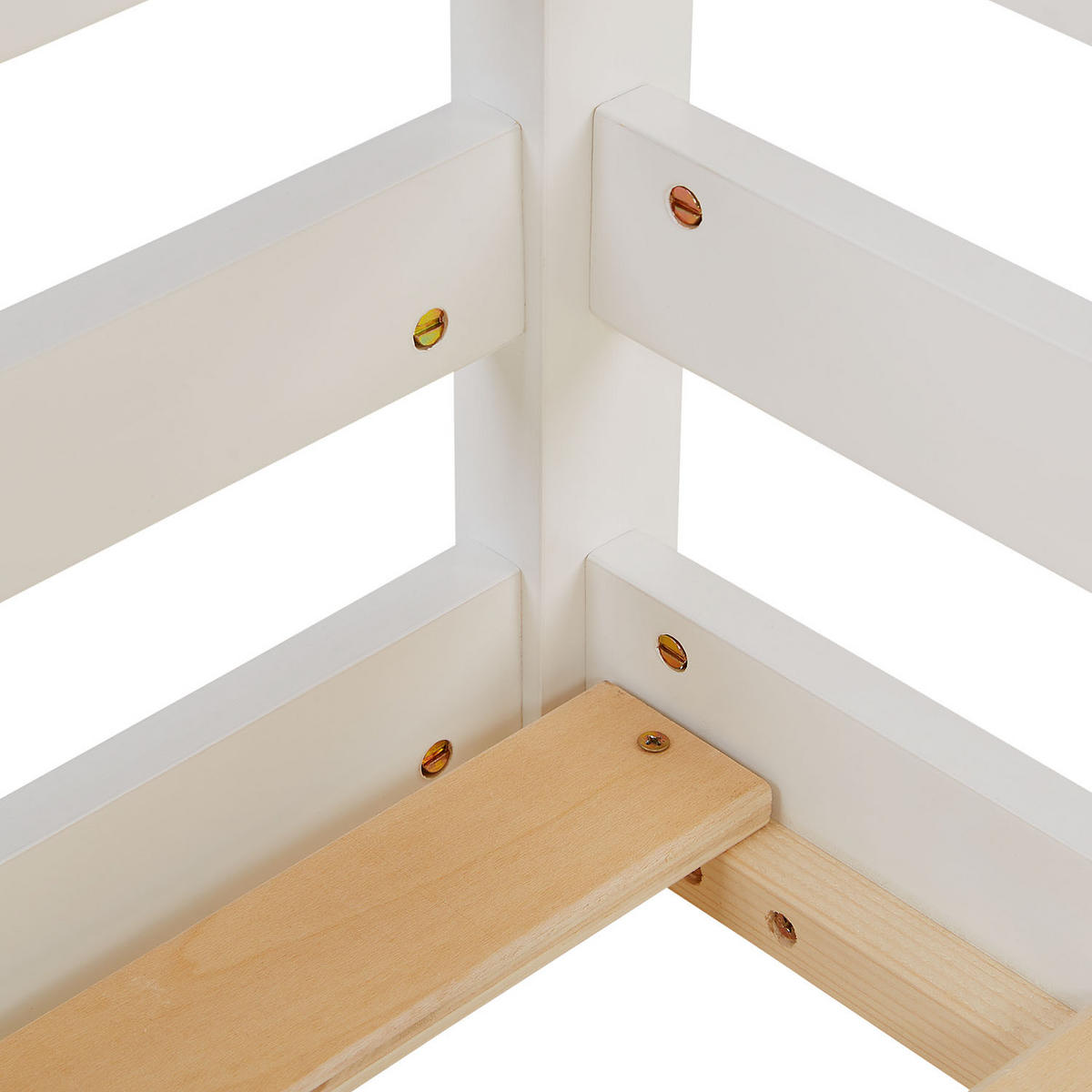 HAUSBETT 90/200 cm in Weiß mit Lattenrost Rausfallschutz - Weiß, Holz (90/200cm) - Homestyle4u