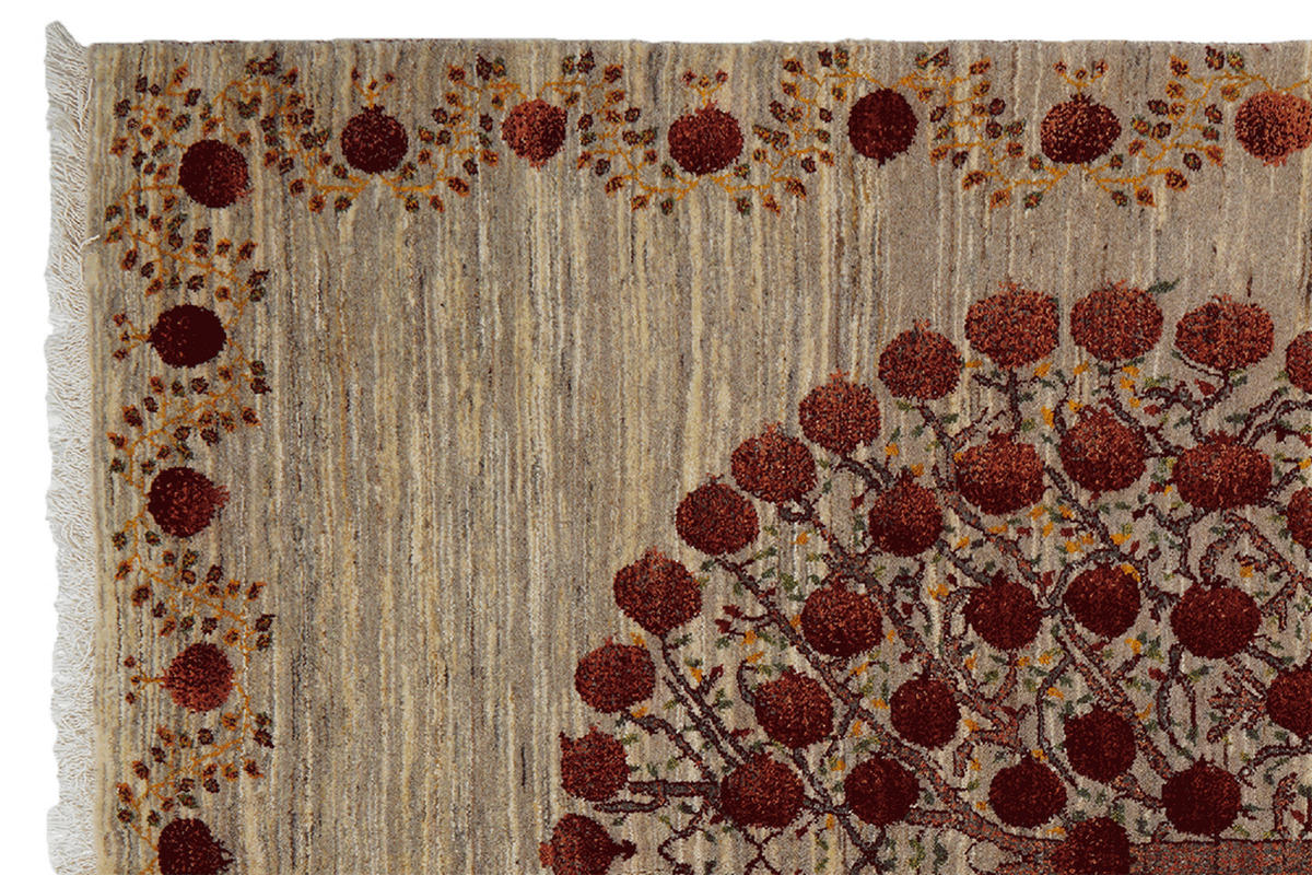 GABBEH-TEPPICH handgeknüpft Rizbaf Braun 250/163 cm Schurwolle - Braun, Textil (163/250cm) - Looma