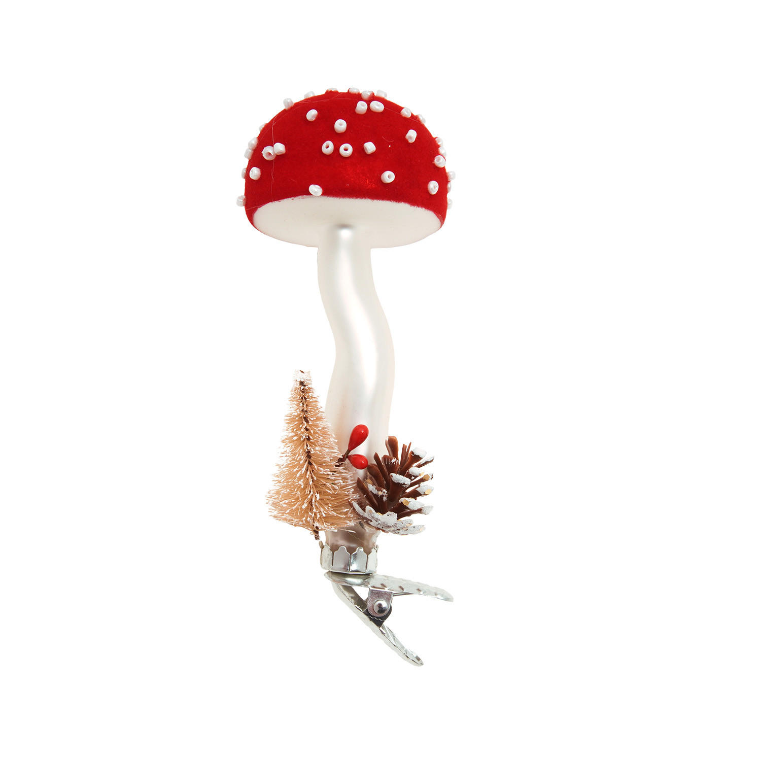 Krebs Glas Lauscha Christbaumschmuck Rot 5x10x5 cm