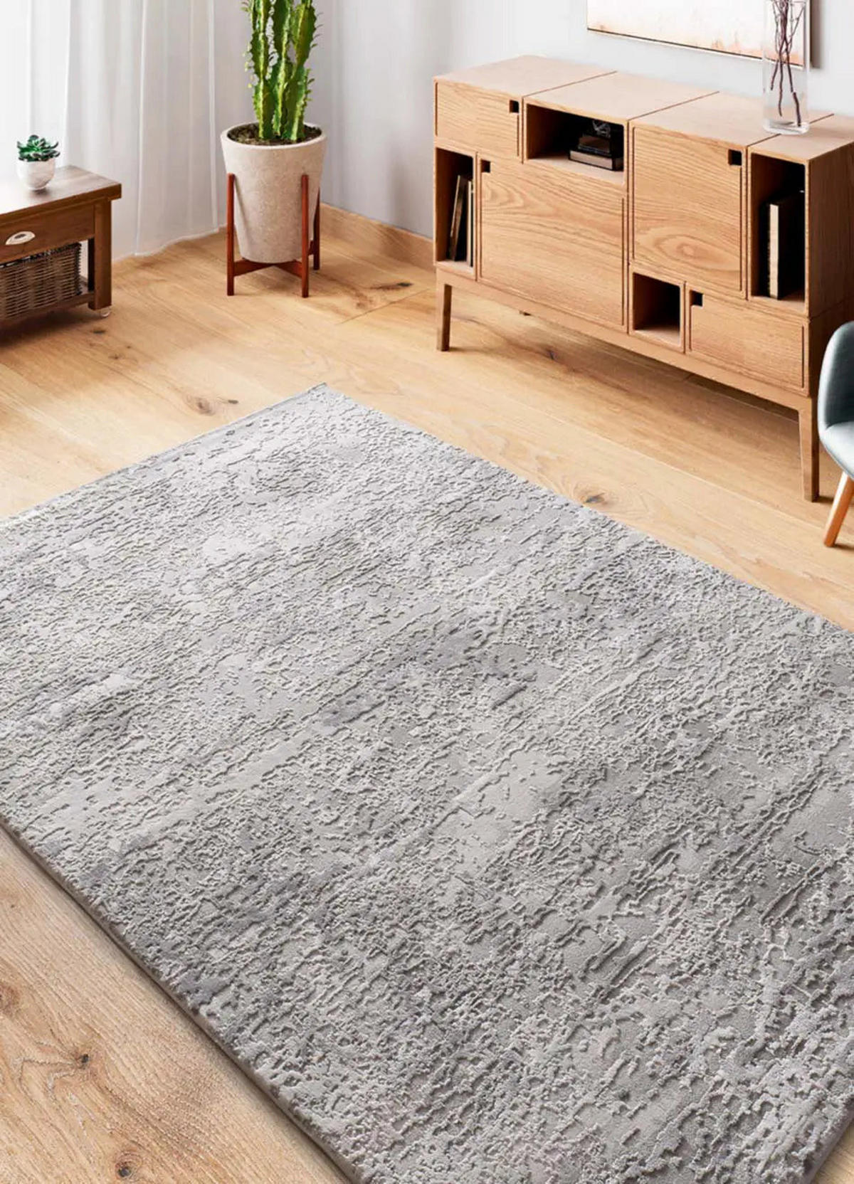 KURZFLORTEPPICH Grau Oris 77/150 cm - Grau, Naturmaterialien/Textil (77/150cm) - Atticgo