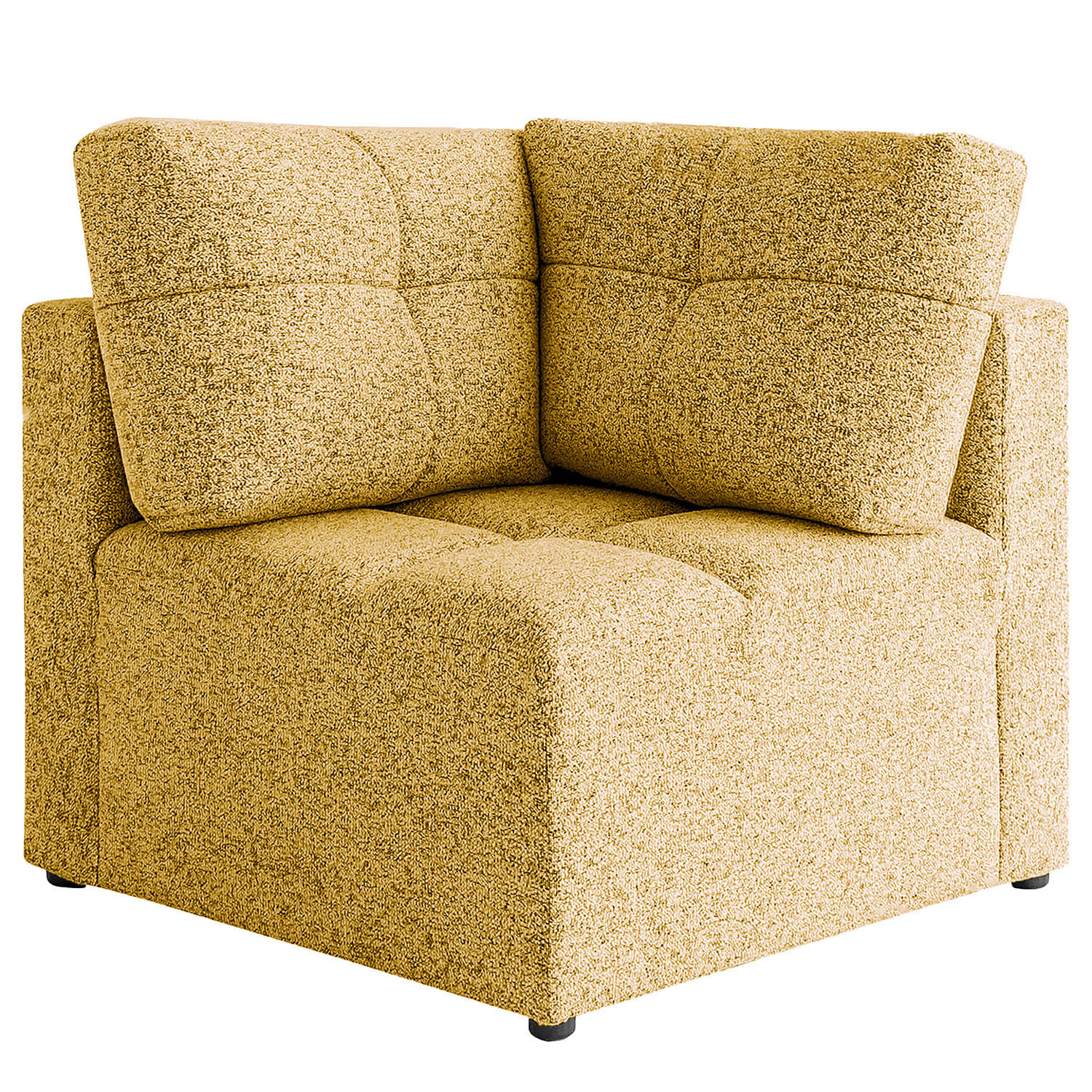 ECKELEMENT - Strukturstoff - Beige/Gelb, Textil (91/94/91cm) - home24