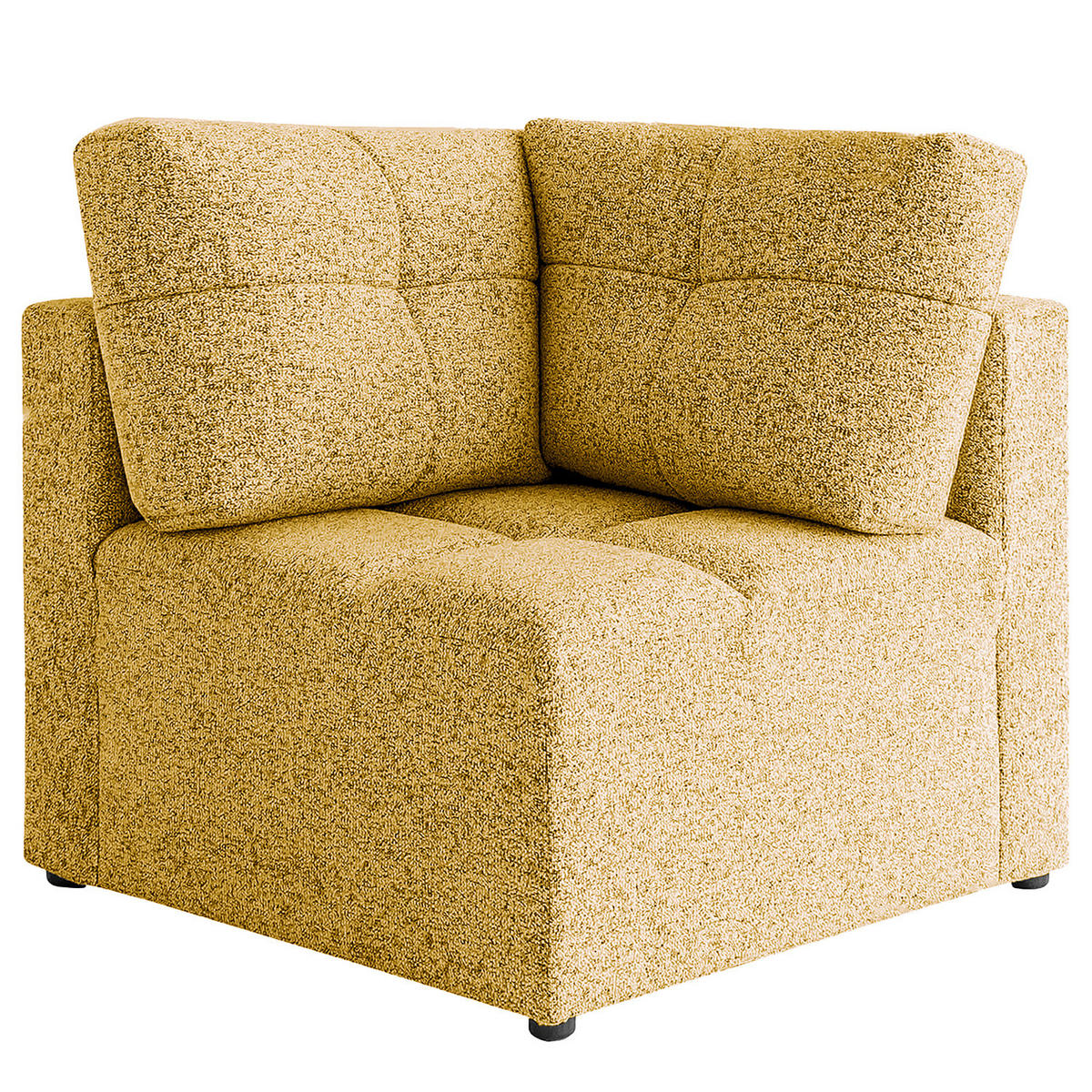 ECKELEMENT - Strukturstoff - Beige/Gelb, Textil (91/94/91cm) - home24