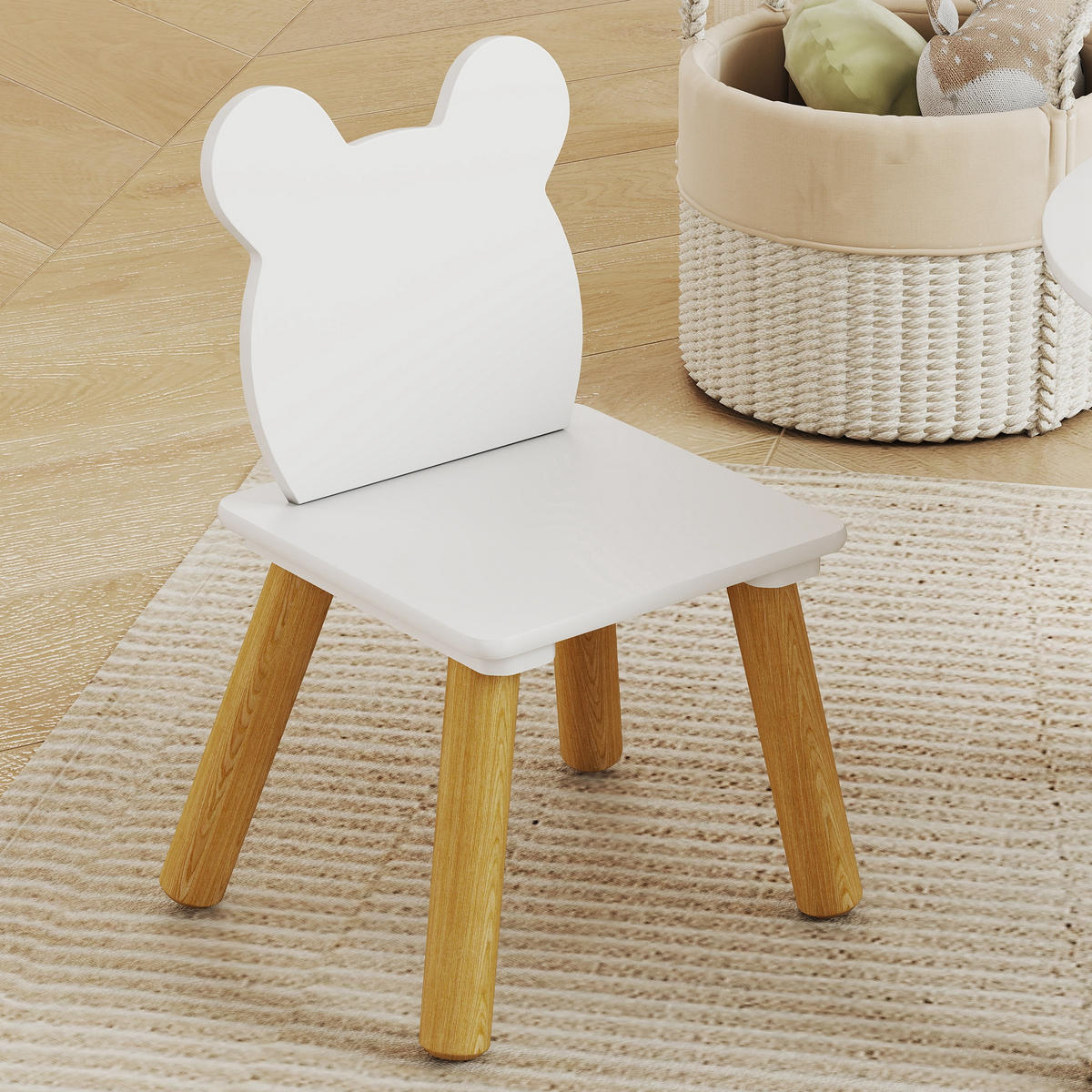 KINDERSITZGRUPPE DE-17543 Naturholz/Weiß - Weiß, Holzwerkstoff (60/44/60cm) - ComfortXL