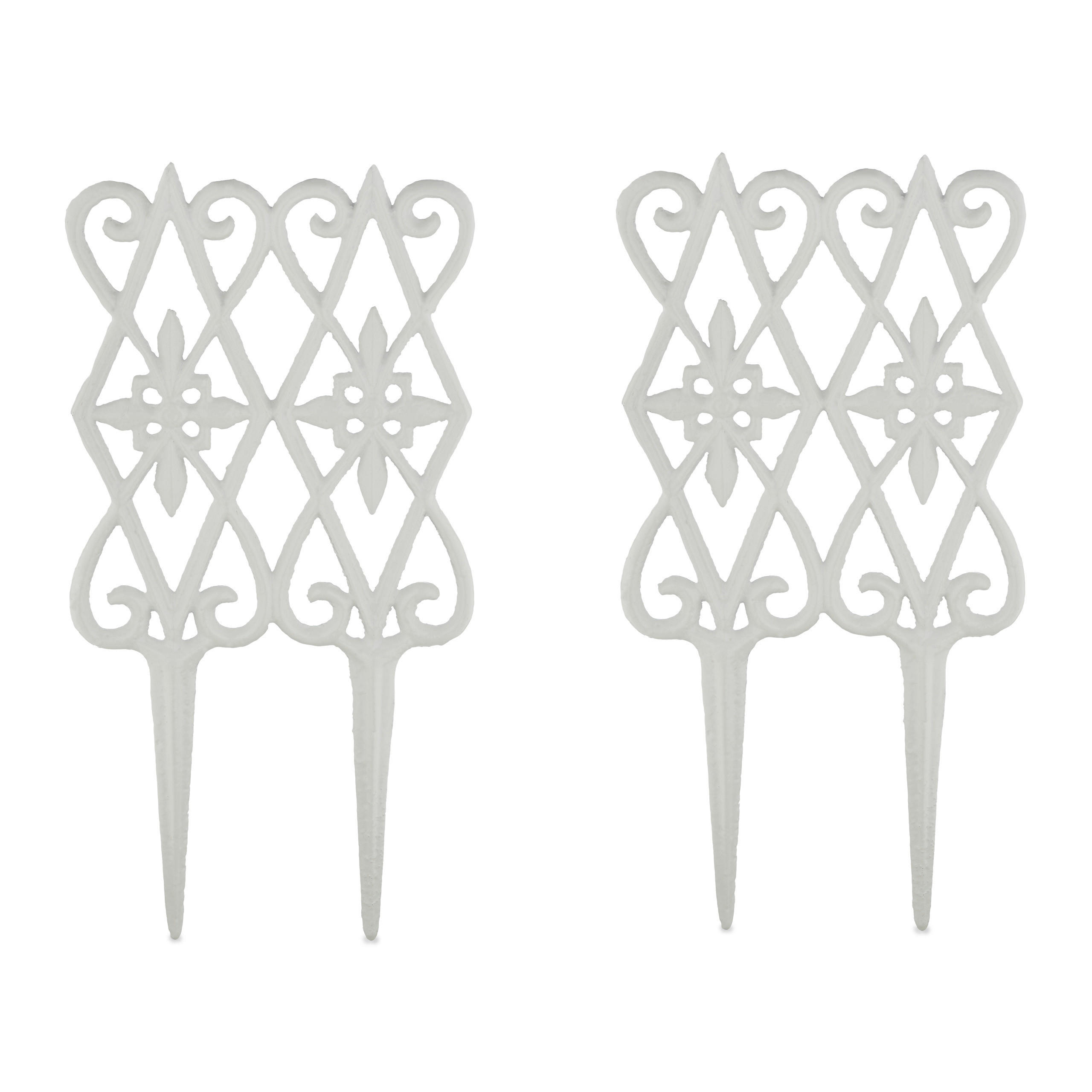 2XBEETZAUN - Weiß, Metall (17.5/36/1cm) - Relaxdays