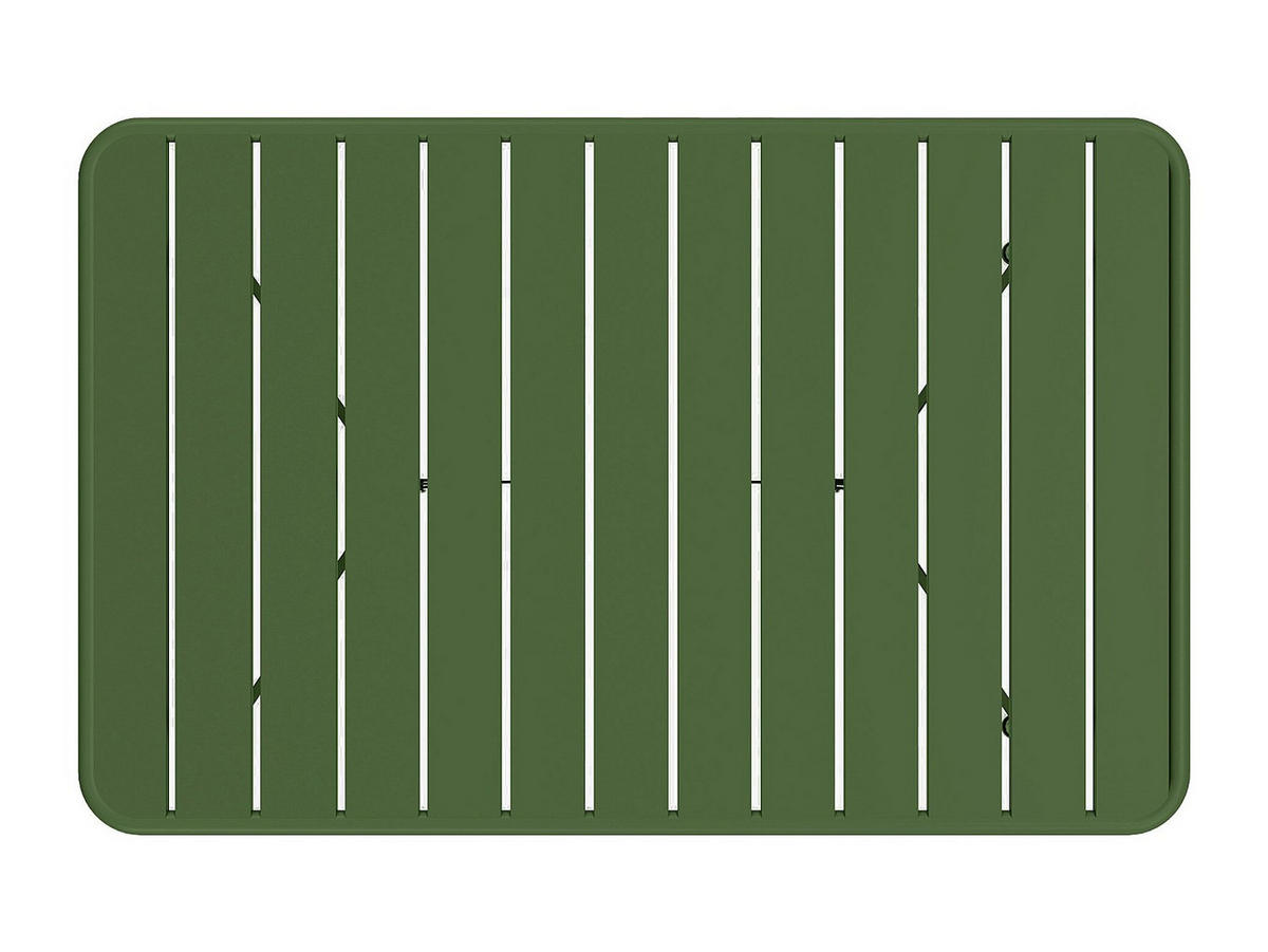 GARTENTISCH - 4 -Sitzer - Stahl - khaki - MIRMANDE - Grün, Metall (70/110/73.5cm) - Vente-Unique