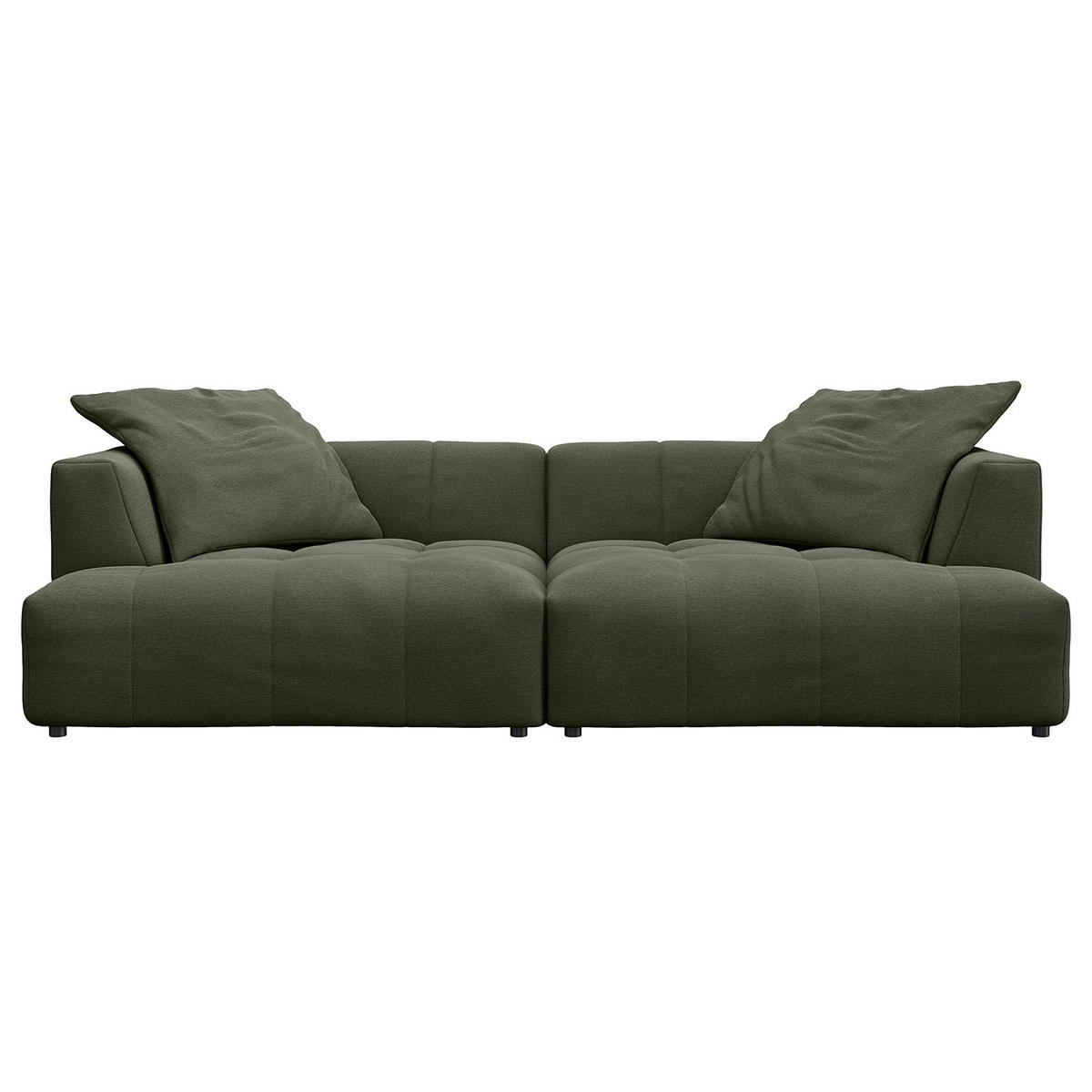 BIGSOFA - Schwarz/Grün, Holz/Kunststoff (270/72/93cm) - home24