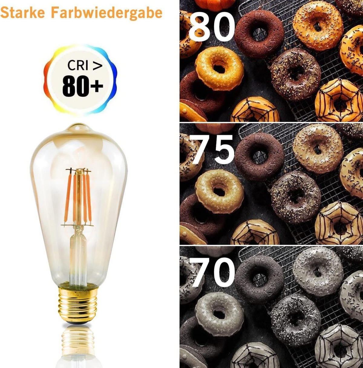 LED-LEUCHTMITTEL E27 4W(6er-set) - Transparent, Glas (6.4/13.5cm) - Nettlife