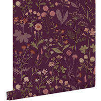 TAPETE Feldblumen 50 x 900 cm - Lila, Papier (50/900cm) - ESTAhome