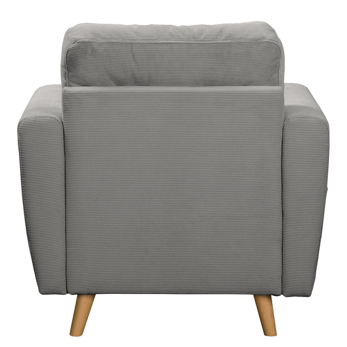 SESSEL - Braun/Grau, Holz/Textil (80/90/87cm) - home24