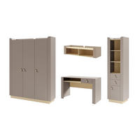JUGENDZIMMER-SET SOVI C 4-teilig in Porcini / Eiche Mavelie - Eichefarben/Braun, Holzwerkstoff (325/201/52cm) - Deine Möbel 24