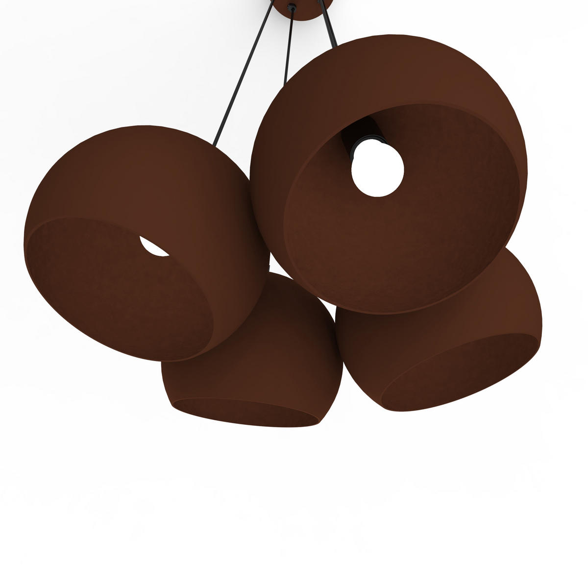 HÄNGELEUCHTE - Dunkelbraun, Metall (25/25/20cm) - Lumicom