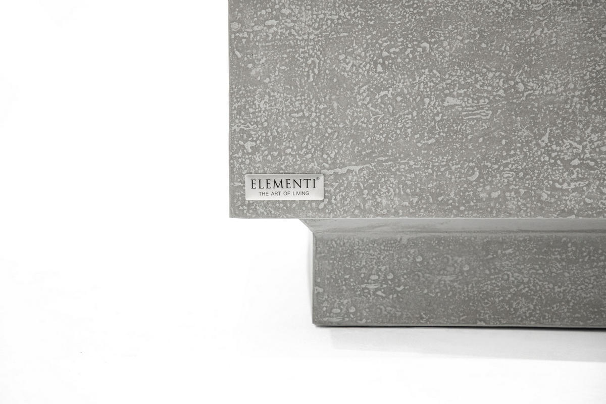 COUCHTISCH TEVERE aus GF-Beton Rechteck, Wetterbeständig, 153x77x36 cm - Grau, Naturmaterialien (153/77/36cm) - Elementi