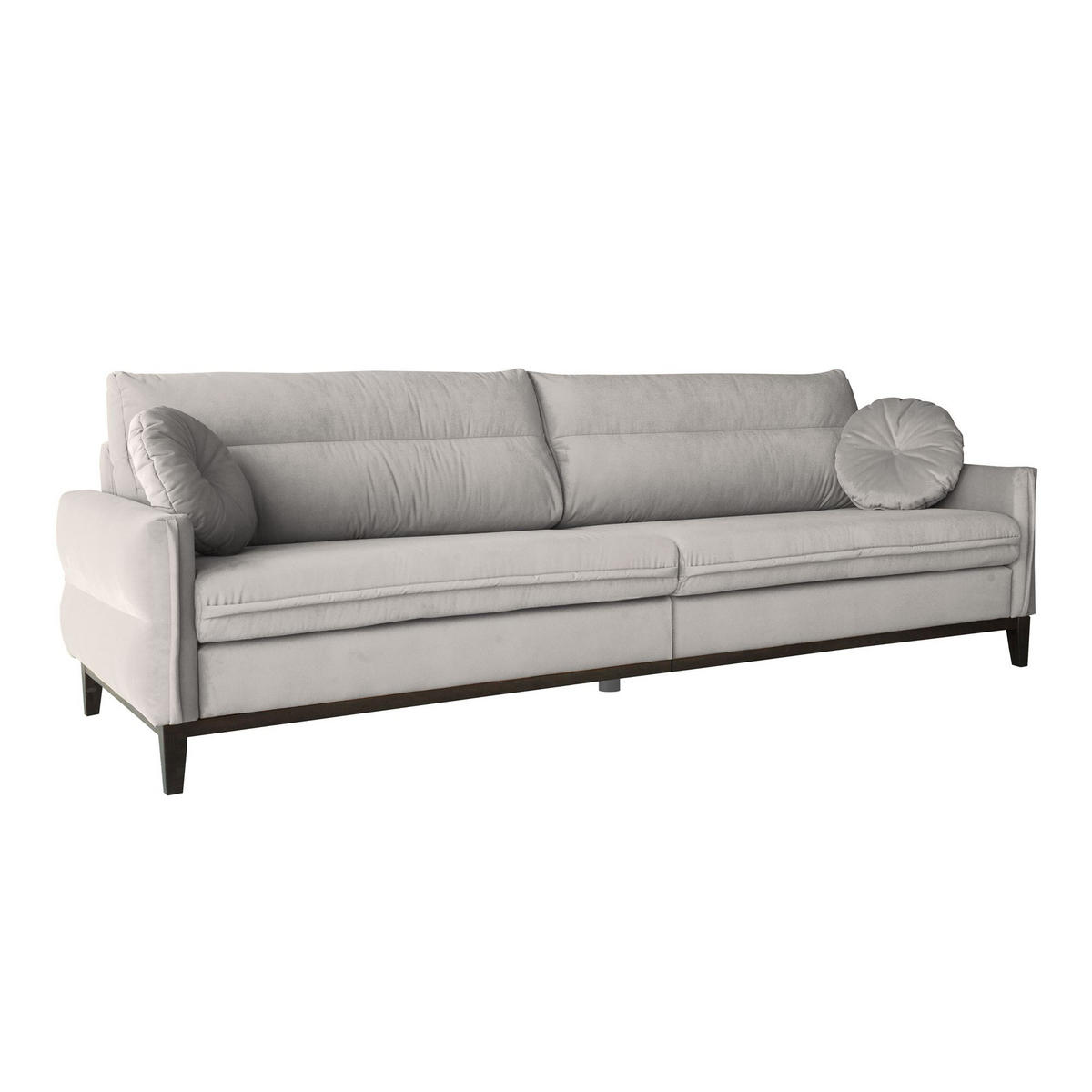 SITZGARNITUR Belweder, zwei Sofas+Sessel, Beige, Velours - Wengefarben/Beige, Holz/Textil (268/95/94cm) - Beautysofa