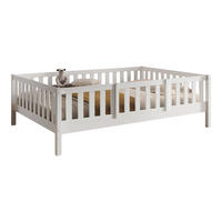 TAGESBETT Kapua 140x200 mit Rausfallschutz Kiefer Massivholz weiß - Weiß, Holz (140/200cm) - 58aufmkessel