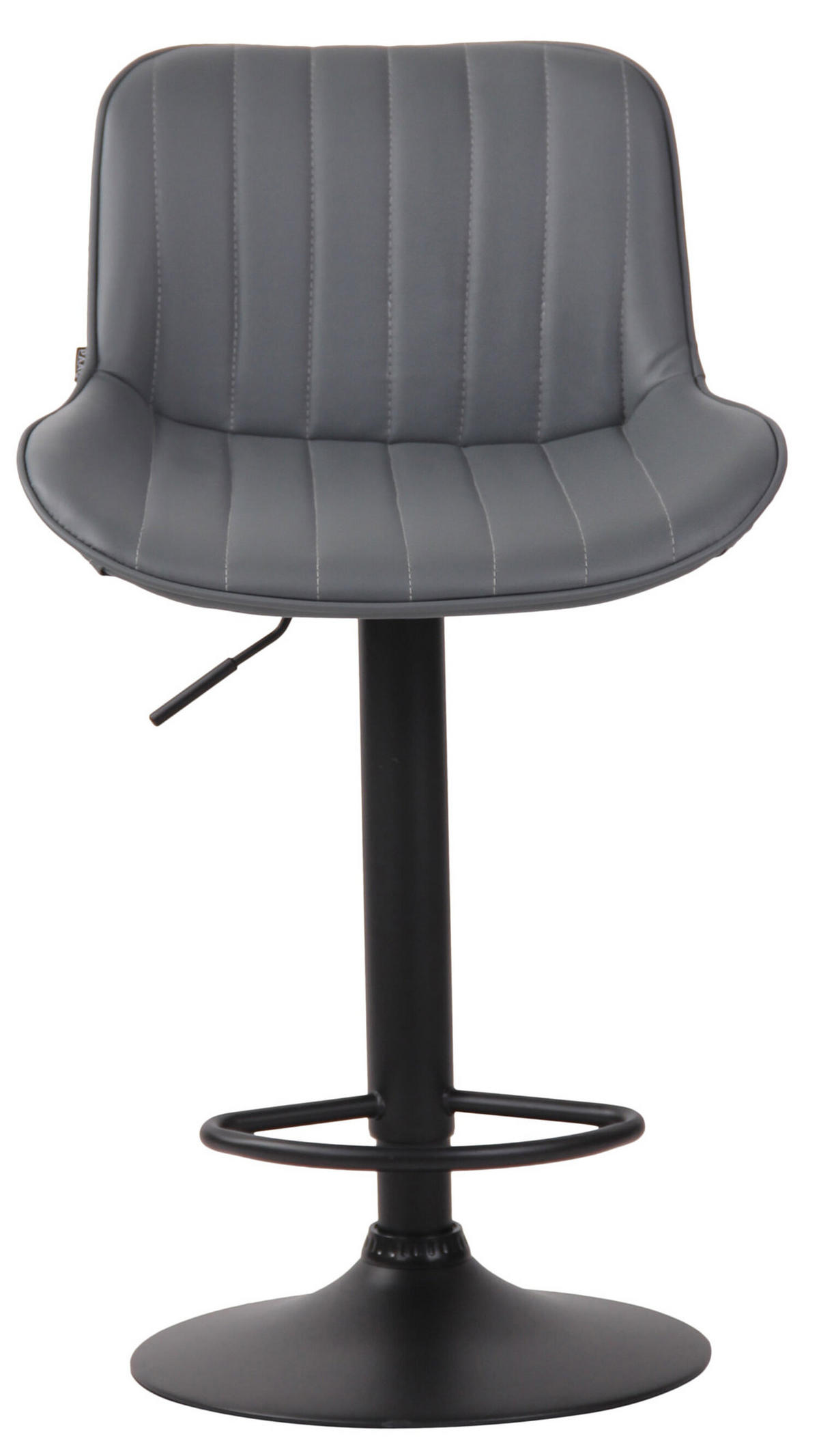 BARHOCKER Lento, Gestell schwarz, Kunstleder Grau - Schwarz/Grau, Kunststoff/Textil (50/100/50cm) - TPFLiving