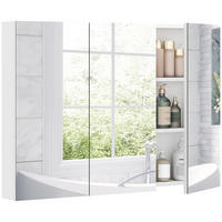 SPIEGELSCHRANK Weiß 91,5/11,5/65 cm - Weiß, Holzwerkstoff (91.5/65/11.5cm) - PANGIVO