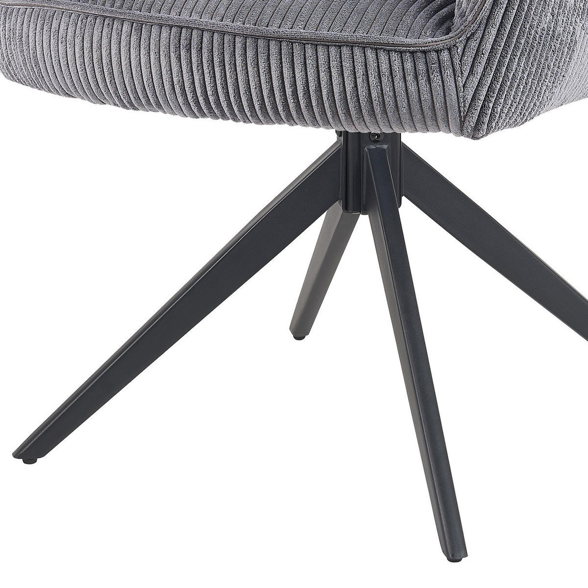 DREHSTUHL Mika-Nils - Schwarz/Grau, Textil/Metall (60/87/65cm) - DUBI Möbel