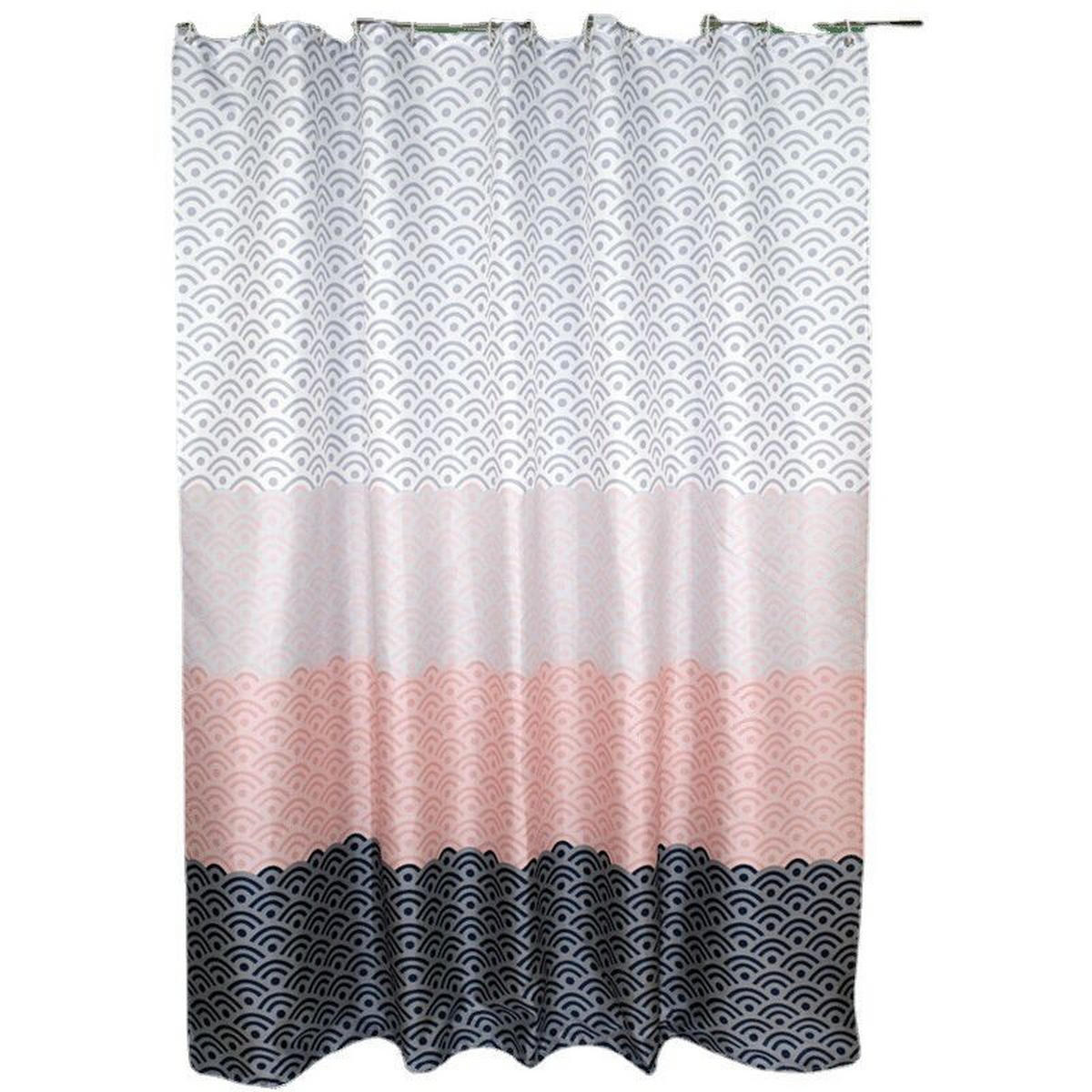 DUSCHVORHANG Polyester wasserdicht maschinenwaschbar Badezimmer Stoff - Rot, Textil (200/180cm) - MCBOSON