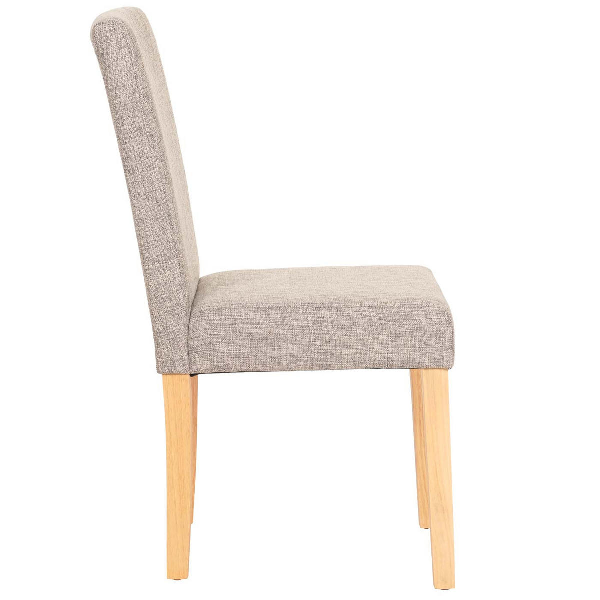 ESSZIMMERSTUHL 6er-Set klassisch und zeitlos 90x43x48cm Sitzhöhe 45cm Textil helle Beine Grau - Grau, Textil (43/90/48cm) - CHEFGASTRO