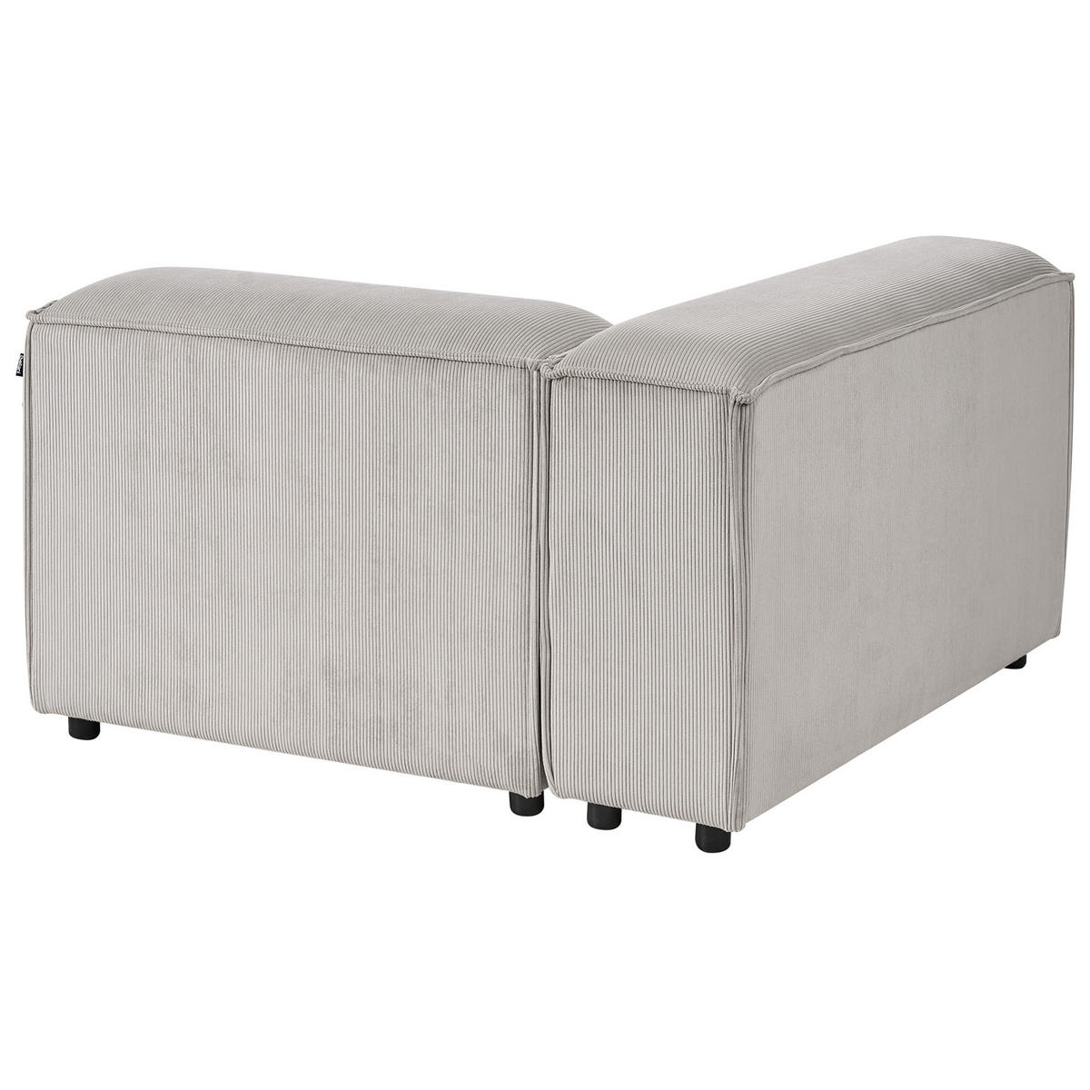 ECKMODUL Cord Taupe rechtsseitig Ardal - Taupe, Textil (120/68/120cm) - Beliani