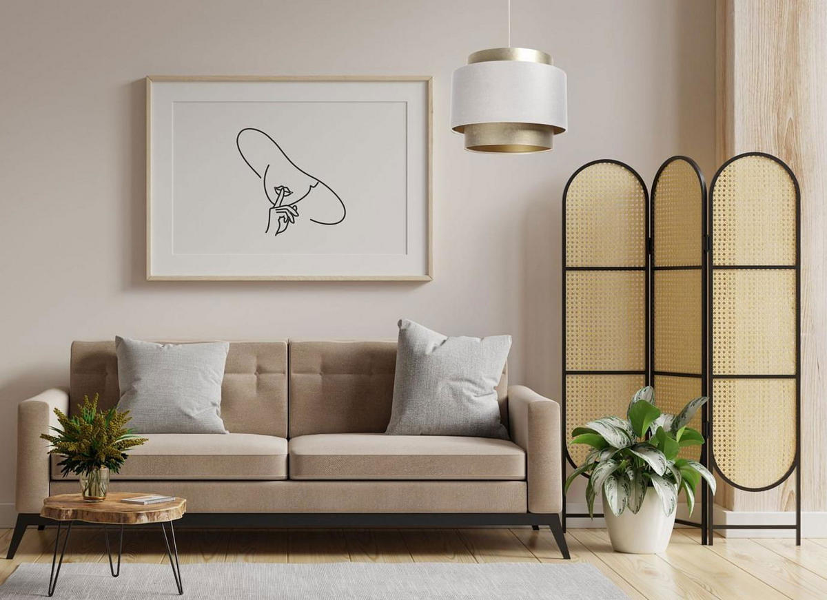 HÄNGELEUCHTE Gold 40/31 cm - Goldfarben, Kunststoff (40/1/31cm) - ONZENO