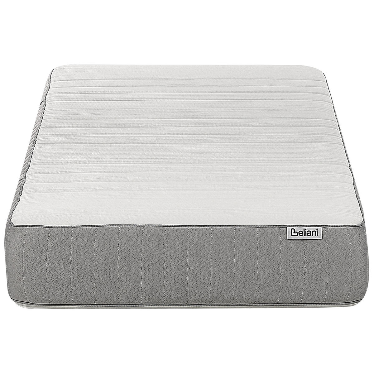 MEMORY-SCHAUMMATRATZE H3/4 Fest 80/200 cm Whisper - Weiß, Textil (80/200cm) - Beliani