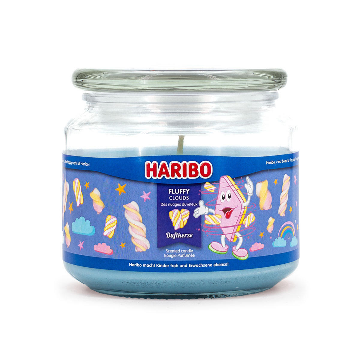 HARIBO™ Duftkerze - Blau, Naturmaterialien/Glas (9.5cm)