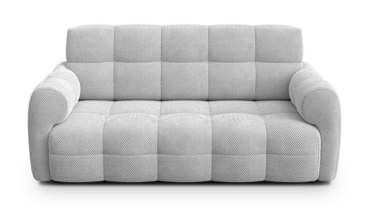 SOFA MELLOW 2,5-Sitzer, hellgrau - Hellgrau/Schwarz, Holz/Textil (183/87/98cm) - Courtois Laville