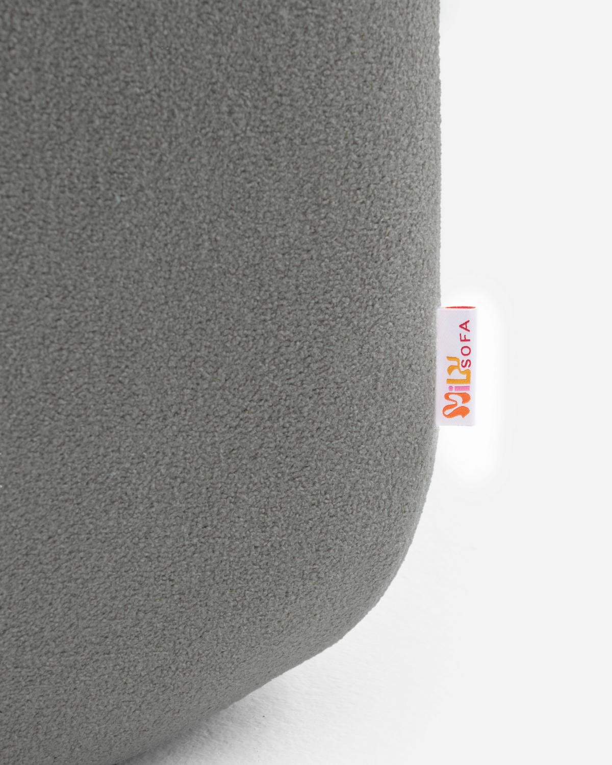 2-SITZER-SOFA Bouclé-Stoff Wolkengrau - Grau, Textil (180/73/95cm) - MILYsofa