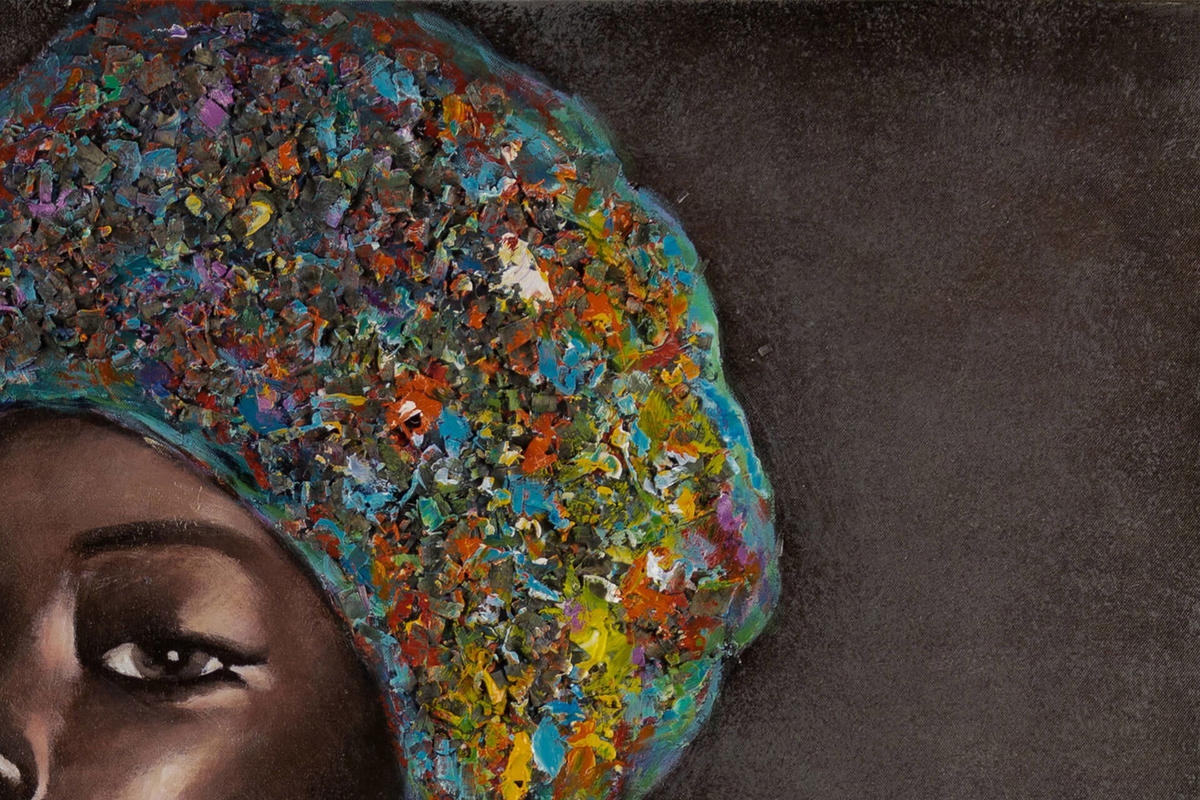 ACRYLBILD HANDGEMALT 80/80 cm - Braun, Holz/Textil (80/80cm) - KUNSTLOFT