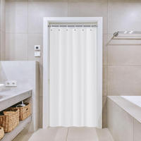 DUSCHVORHANG Weiß 100/180 cm Wasserabweisend Schimmelresistent - Weiß, Kunststoff (100/180cm) - MCBOSON