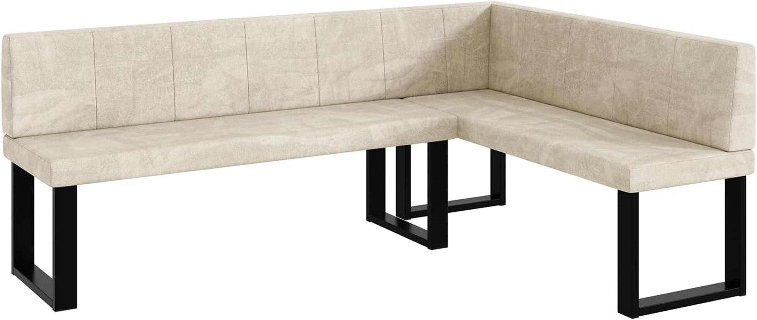 Meblini Eckbank Creme 196x142 cm