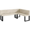 ECKBANK PETER_U - Creme, Textil (142/196cm) - Meblini