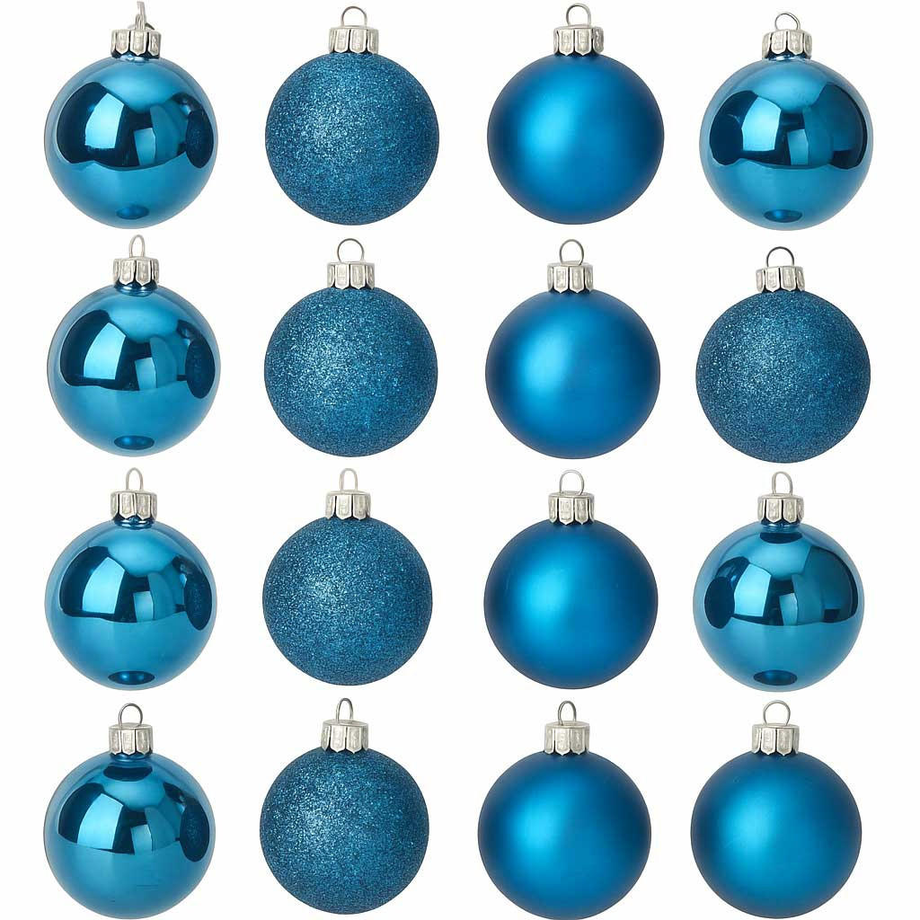 GLASKUGELN Blau Ø 8 cm, 16er-Set - Blau, Glas (20.1/29.8/20.1cm) - Home Styling Collection