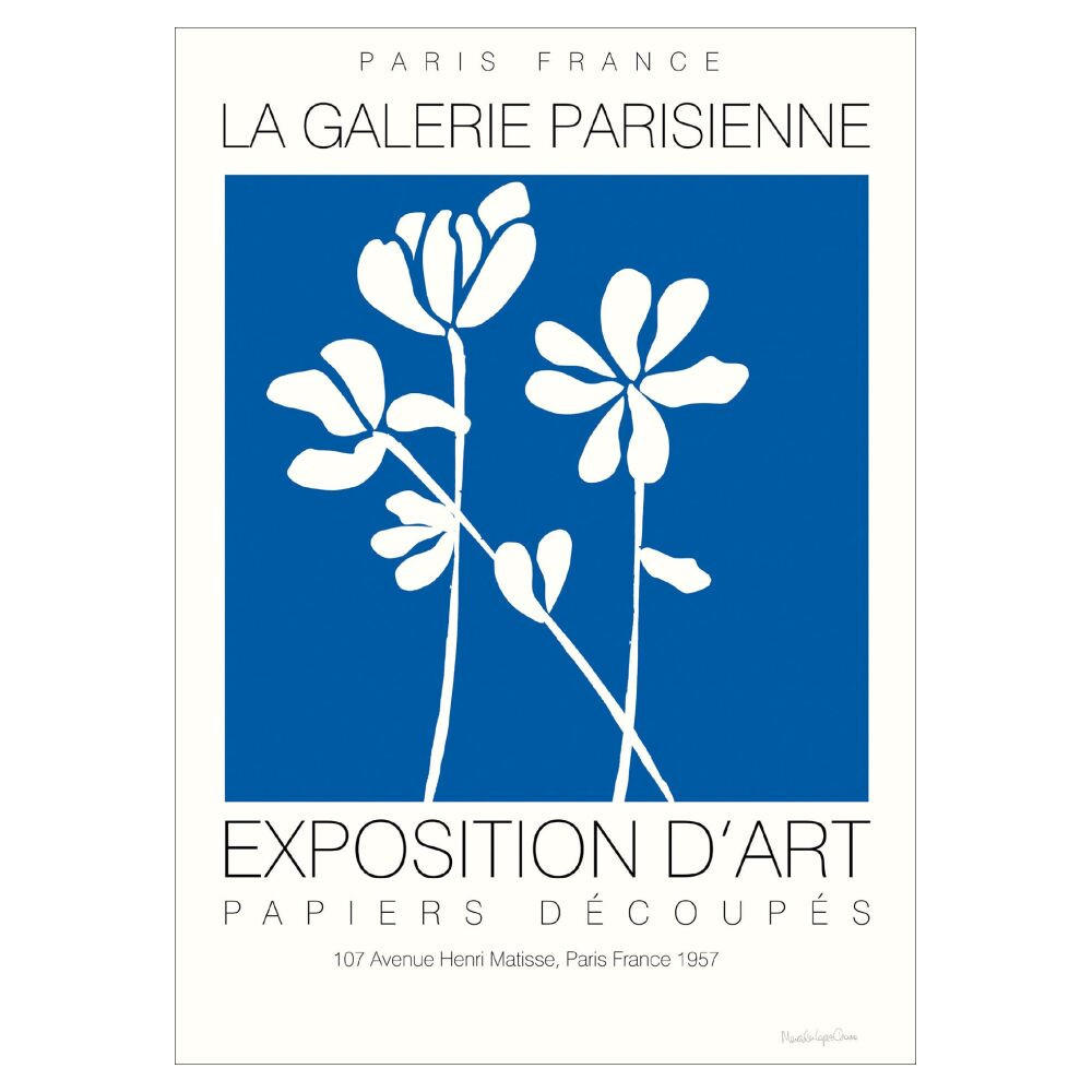 POSTER Wild Apple - Fleurs de Matisse II - Blau, Papier (50/70/0.1cm) - Poster&Frame