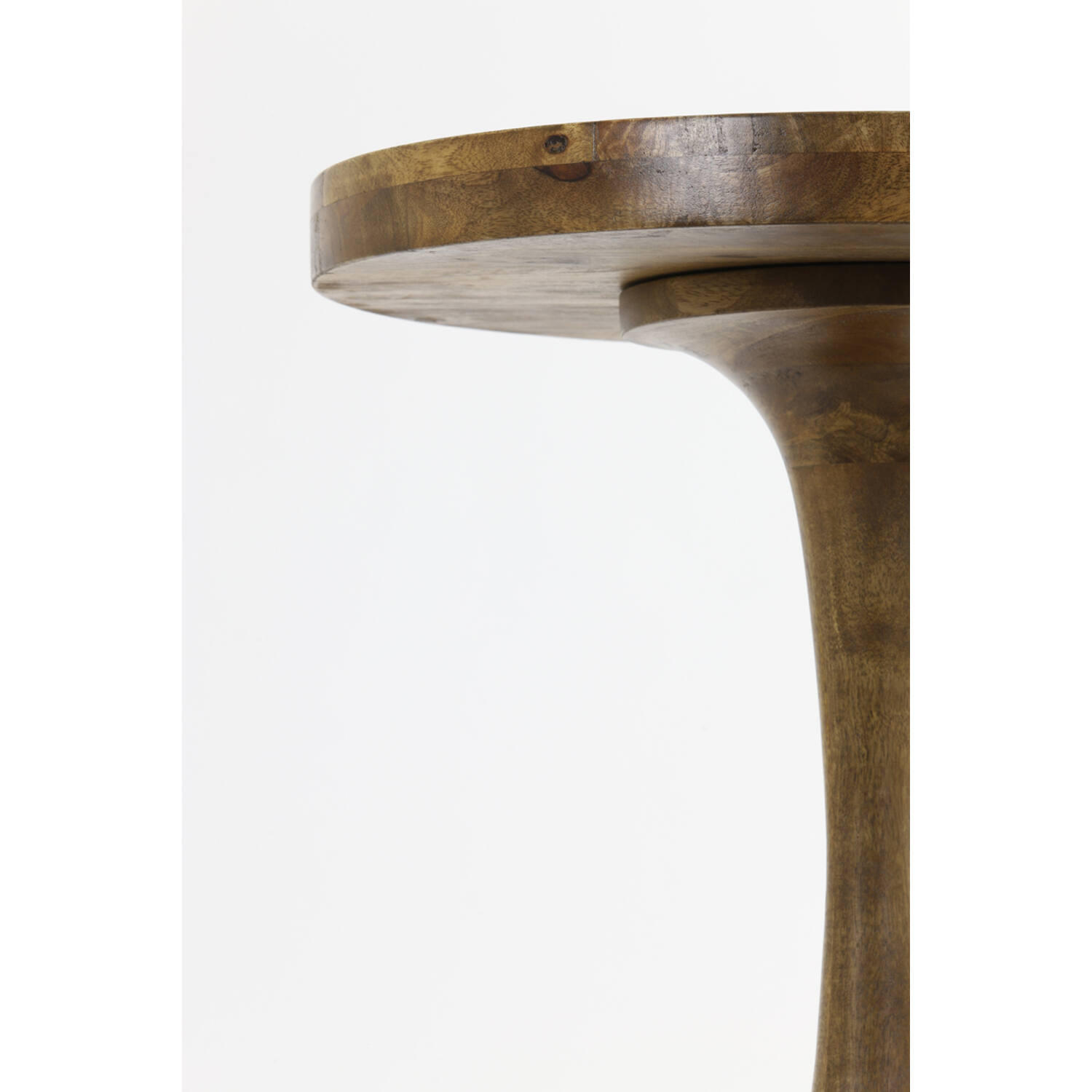 BEISTELLTISCH JOEKON Ø50x53 cm, Holz, Braun - Braun, Holz (50/50/53cm) - Light & Living