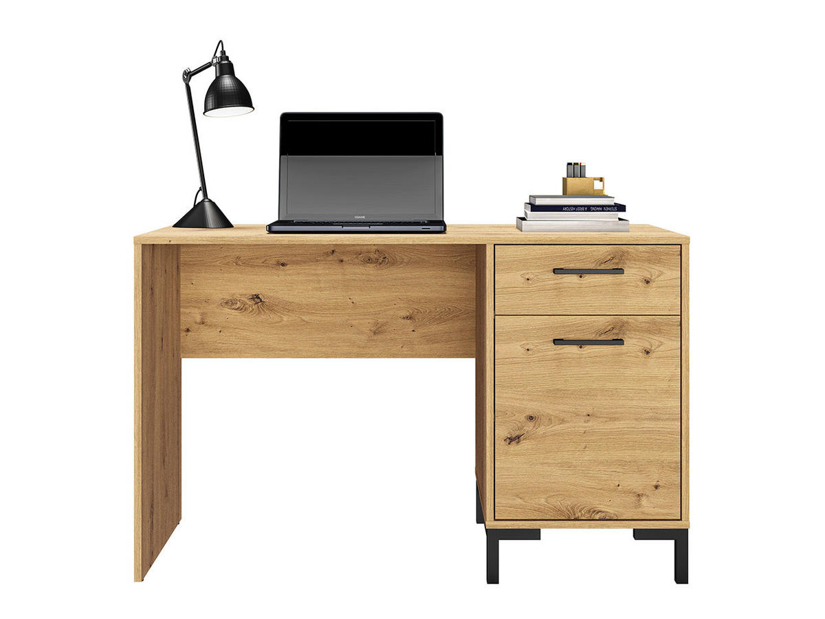 SCHREIBTISCH – 51 x 120 cm – Nevio – Eichefarben - Eichefarben, Holzwerkstoff (51/120/75cm) - hi-markt
