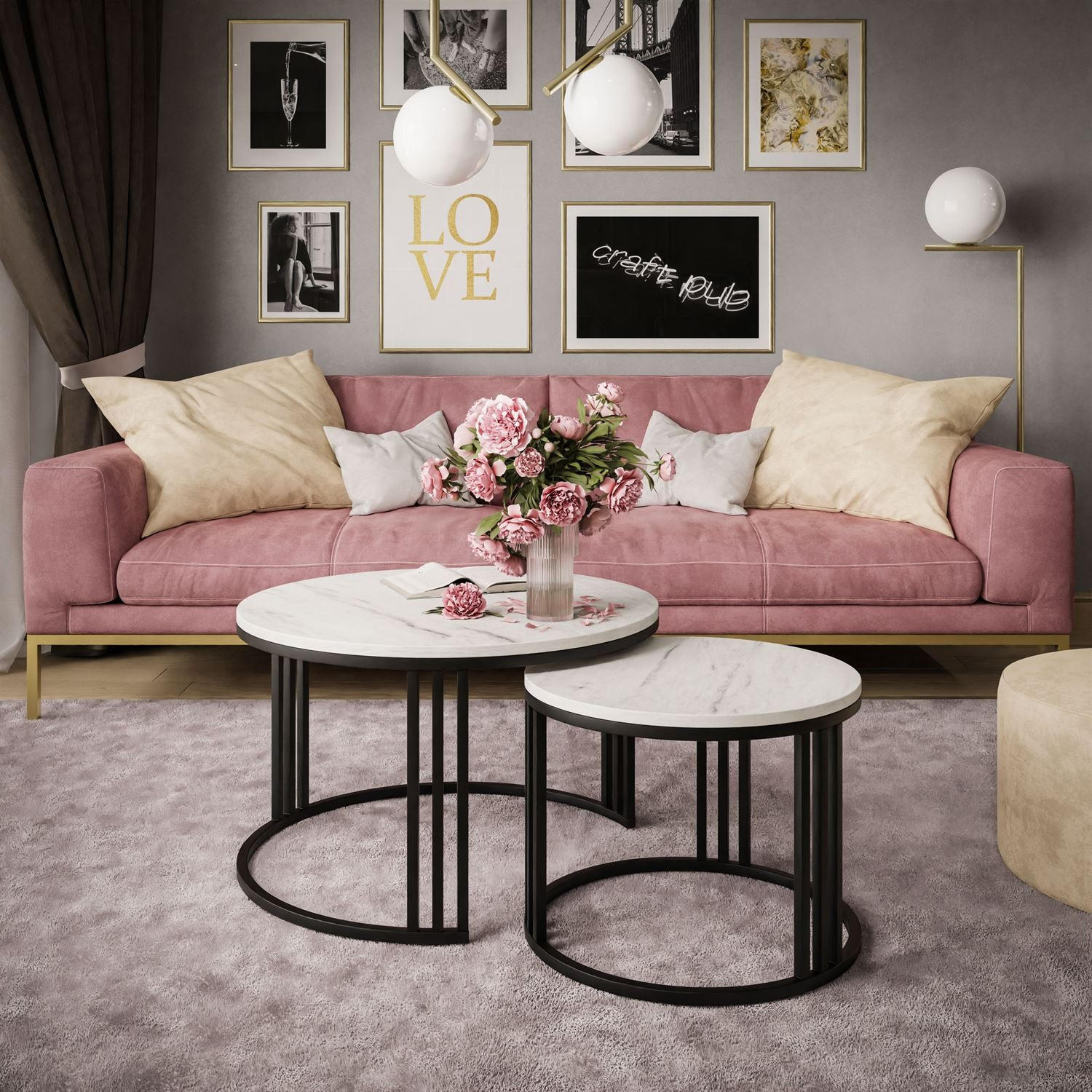 COUCHTISCH 2 in 1 LORI LEVANTO - Schwarz, Holzwerkstoff (70/70/48cm) - Lookway