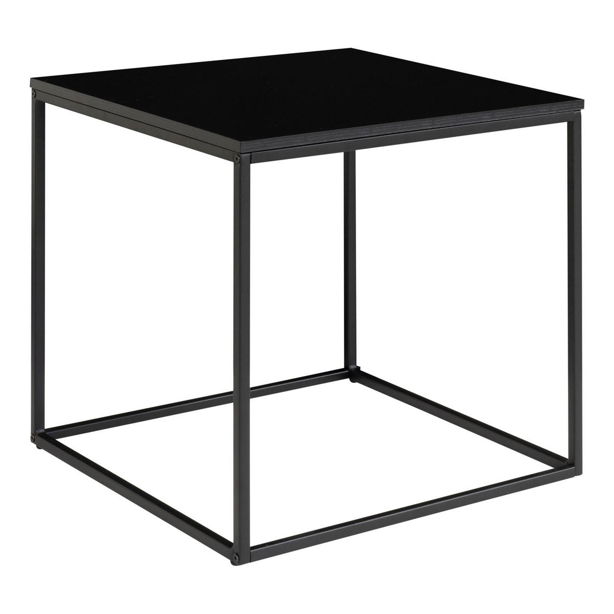 BEISTELLTISCH Vita Stahl, Spanplatte, Melaminfolie Schwarz - Schwarz, Metall (45/45/45cm) - tinkaro