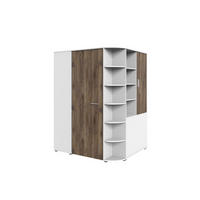 KLEIDERSCHRANK Joker in Weiß Flagstaff Eiche - begehbarer Eckkleiderschrank - Weiß, Holzwerkstoff (124/199/148cm)
