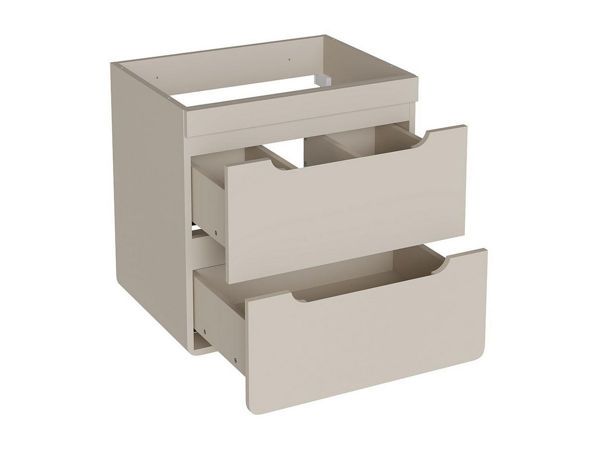 WASCHBECKENUNTERSCHRANK - 60 cm x 46 cm - holz - beige Aruba - Beige, Holz (60/59/46cm) - Vente-Unique