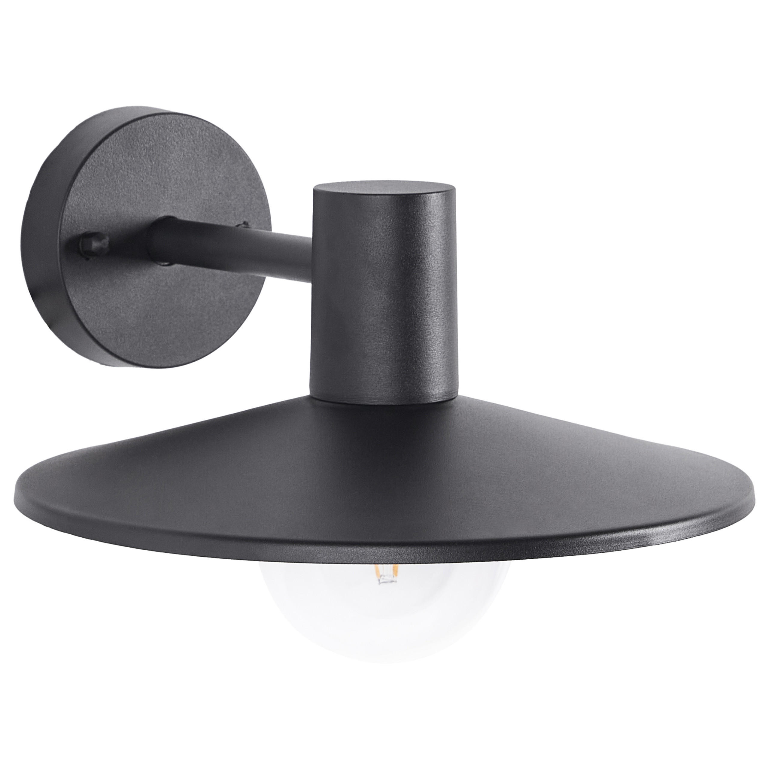 AUSSENWANDLEUCHTE Schwarz Bara IIa - Schwarz, Metall (30/20/30cm) - Beliani