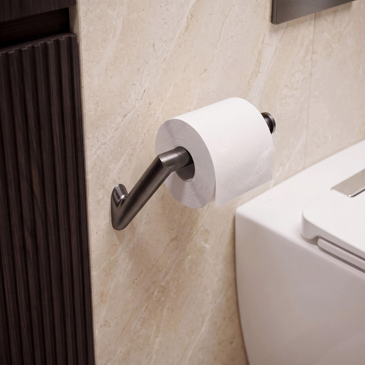 HALTER Für Toilettenpapier Rea Will Titan - Titanfarben, Metall (14.5/8.5/8cm) - REA