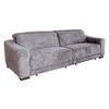 SOFA KIANA Anthrazit Cord Relaxfunktion - Anthrazit/Schwarz, Kunststoff/Textil (227/80/110cm) - KAWOLA