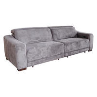 SOFA KIANA Anthrazit Cord Relaxfunktion - Anthrazit/Schwarz, Kunststoff/Textil (227/80/110cm) - KAWOLA