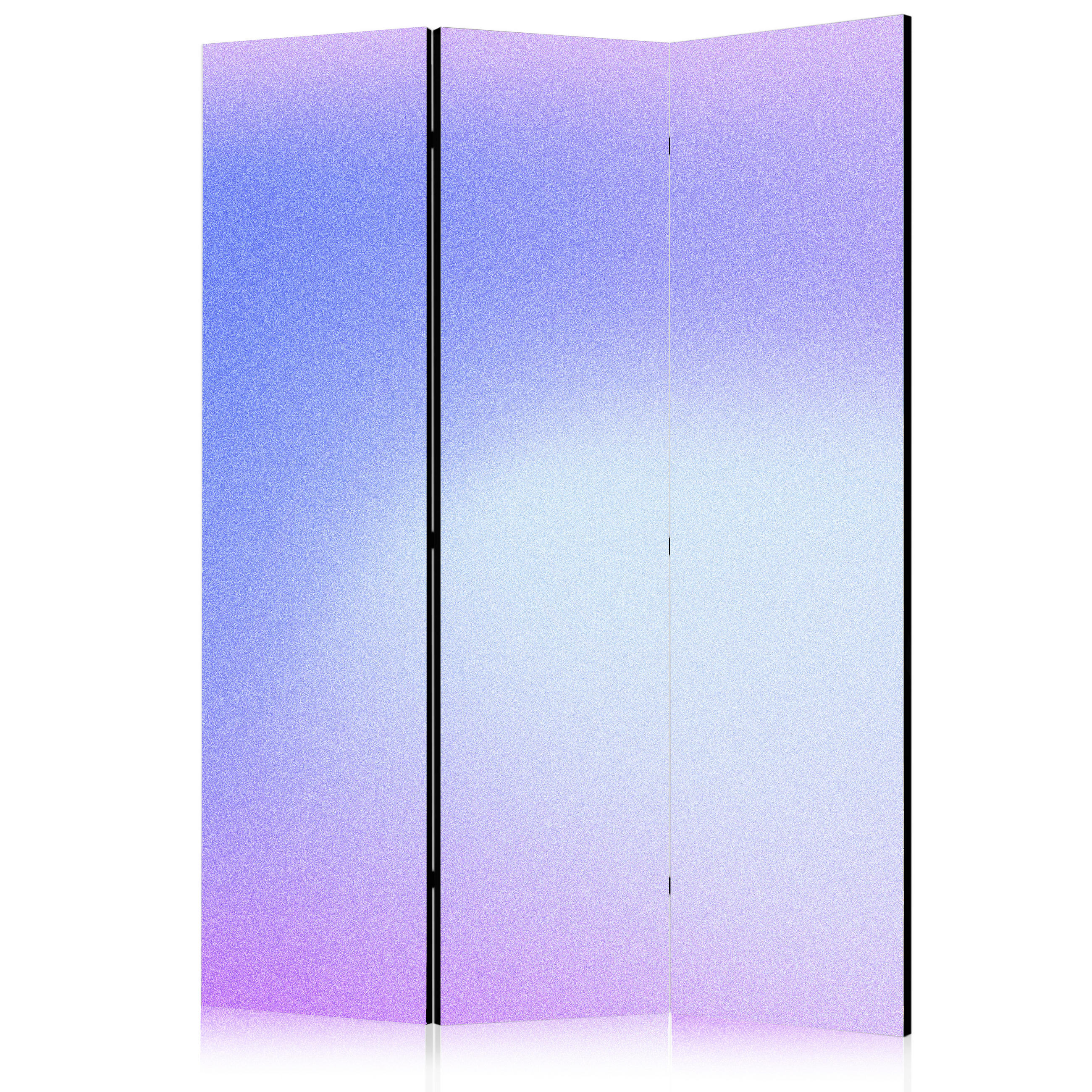 PARAVENT Beidseitig Bedruckter 3-tlg 135x172 cm Heidefarbener Nebel Ombre - Lila, Holz/Textil (135/172/3cm) - Muralo