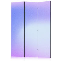 PARAVENT Beidseitig Bedruckter 3-tlg 135x172 cm Heidefarbener Nebel Ombre - Lila, Holz/Textil (135/172/3cm) - Muralo